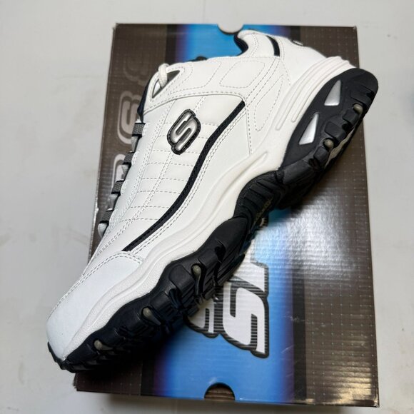 Skechers Men's Energy Afterburn Lace-up Sneaker White/Navy Size 10.5 NEW - Picture 3 of 11